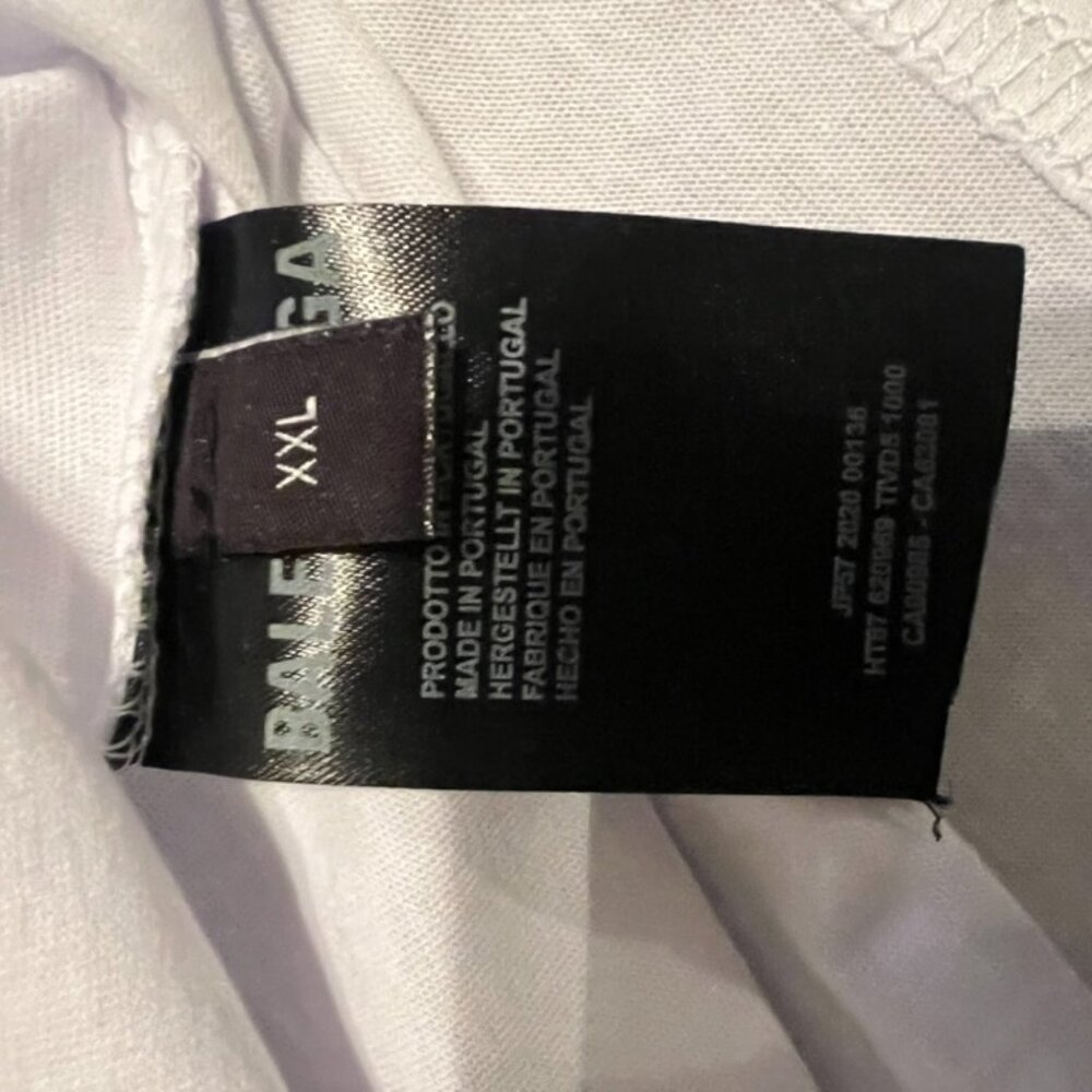 Balenciaga CREW Slogan T-Shirt Short Sleeve White Unisex Size XXL - Picture 4 of 4